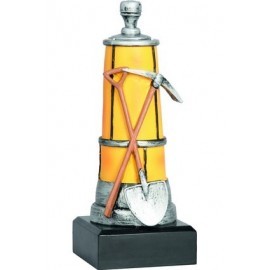 Figurka odlewana - górnictwo - lampa, młot i kilof RFST2048
